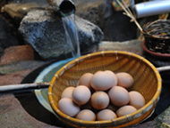 Onsen-tamago (half-boiled-egg made with hot spring)